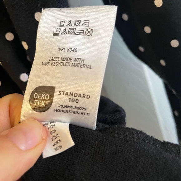 Style & Co. Black and White Polka Dot Long Sleeve Top - Picture 8 of 10